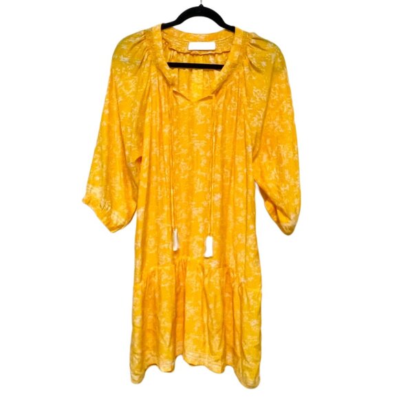 Natalie Martin Silk Mini Tunic Dress Floral Lightweight Pull-On Boho Cover-Up - Picture 5 of 11